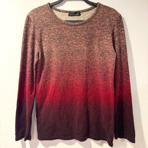 Red Gradient Ombre Sweater - Men's Small